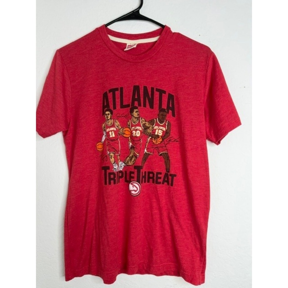 Homage Atlanta Hawks Triple Threat Kids T-Shirt Red Trae Young John Collins S